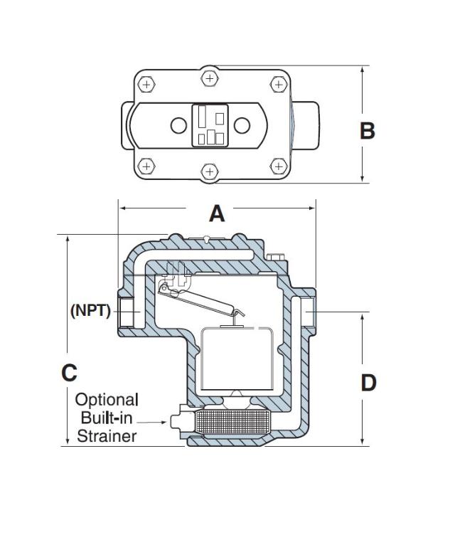 B1030A Bucket Trap .5 IN.